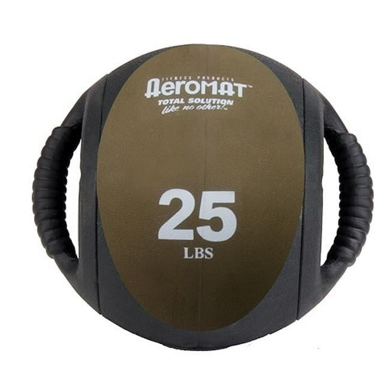 Aeromat  Dual Grip Power Med Ball 9 in. Dia. 25 LB Black- Bronze