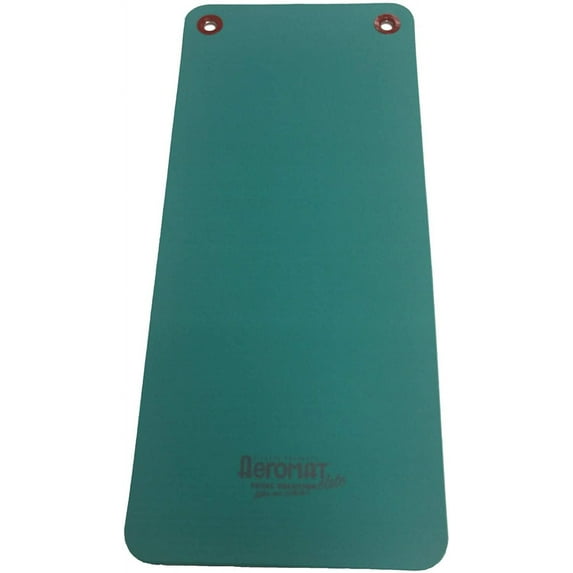 Aeromat Elite Workout Mat with Eyelets, 20" x 48" x 0.5", Phthalate-Free PVC Closed Cell Foam, Green
