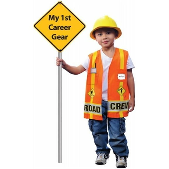 Aeromax 199894 My First Career Gear - Road Crew Toddler Costume - Orange - Toddler 3-5
