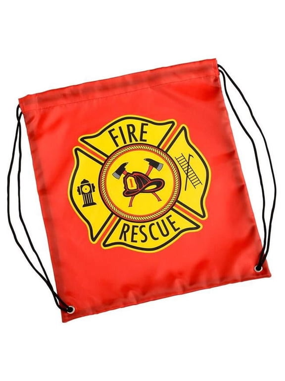 , Inc DSFR Drawstring Backpack Firefighter, Red