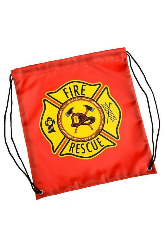 , Inc DSFR Drawstring Backpack Firefighter, Red