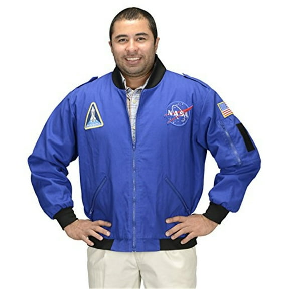 Aeromax Adult Blue Lightweight Color Patch Flight Jacket Halloween Costume S-XXL