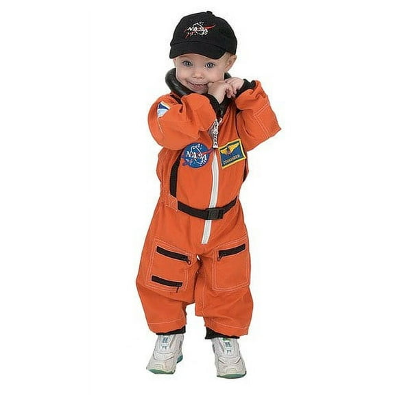 Aeromax Aeromax Jr. Orange Astronaut Child Costume Suit w/ Cap | Size 12/14 Unisex