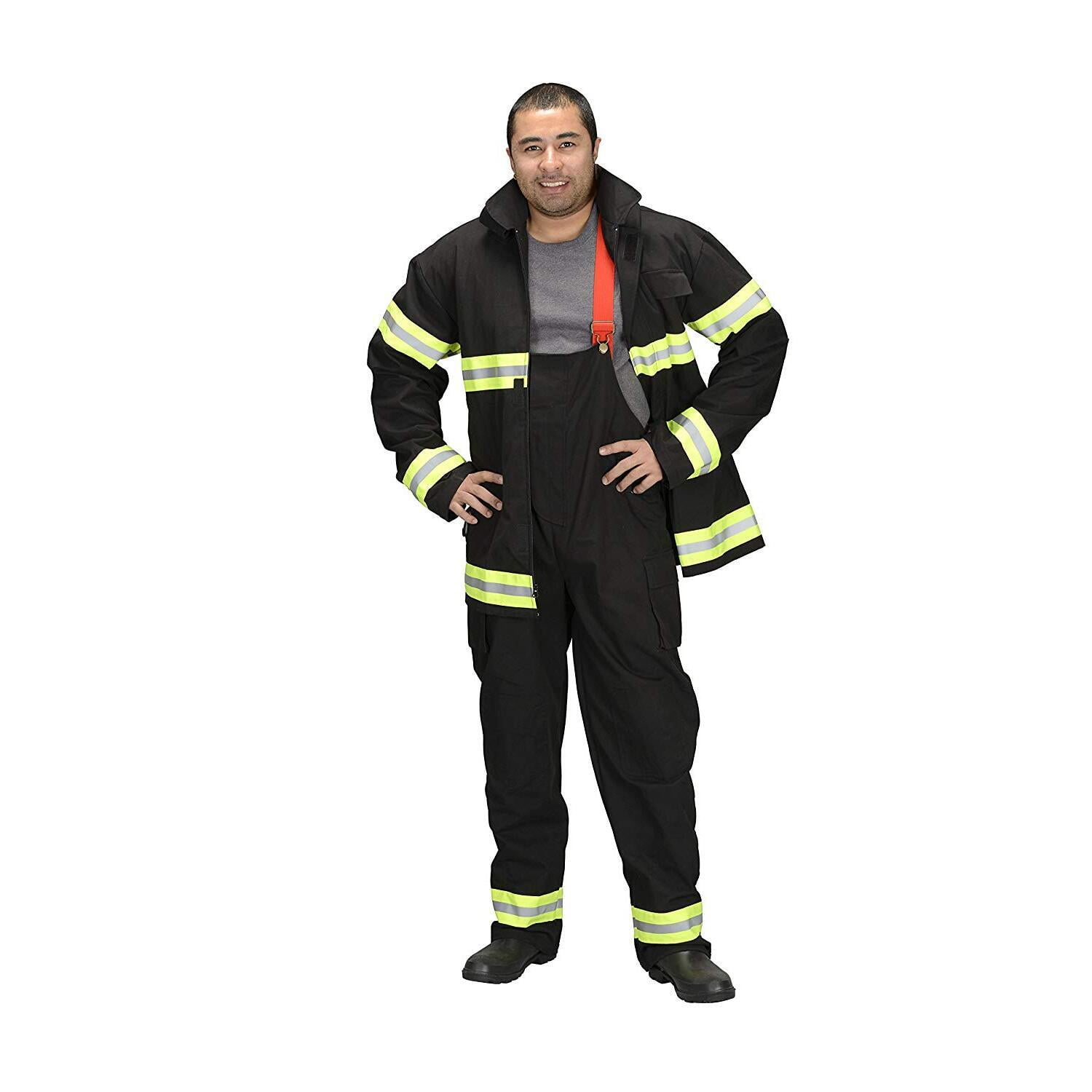 Aeromax FB-ADULT-LRG Adult Firefighter Suit Size Adult Large Black ...
