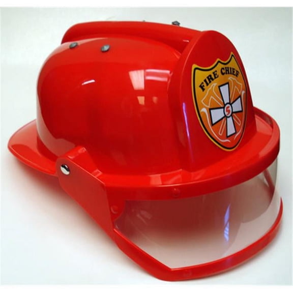 Aeromax  Firefighter Helmet w- visor- Adj size- RED