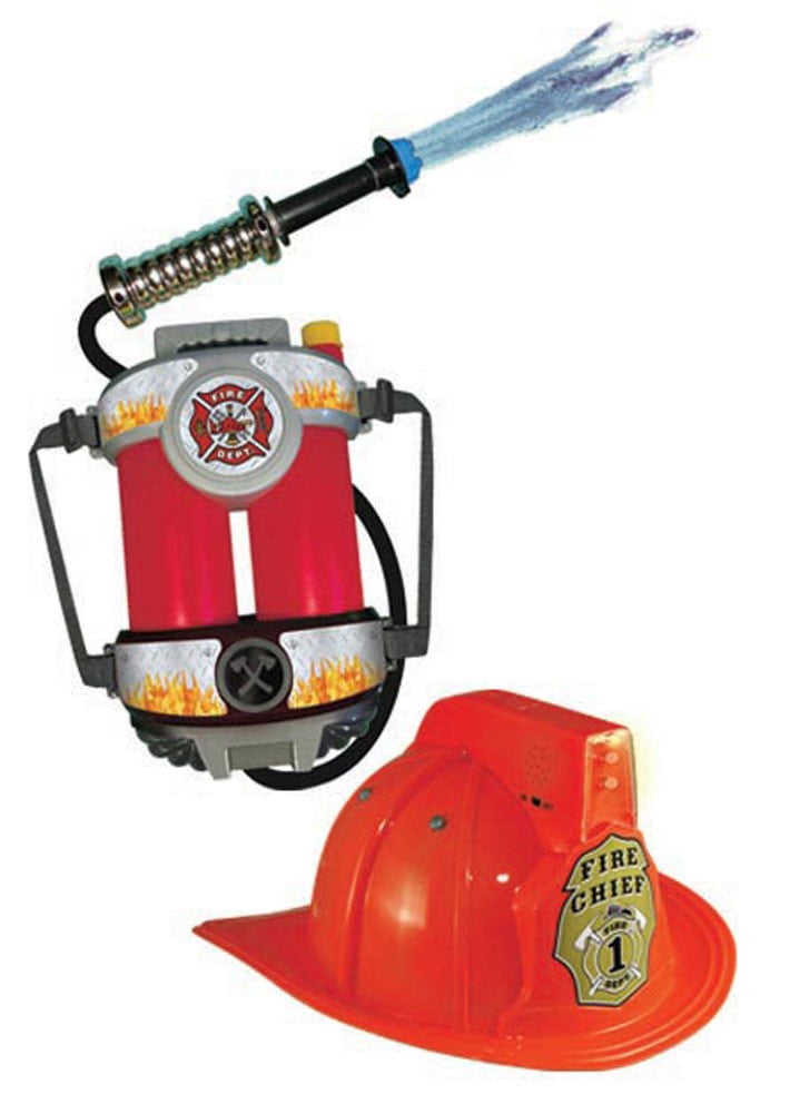 Aeromax Fireman Sprayer Backpack & Fire Chief Helmet with Super Water ...