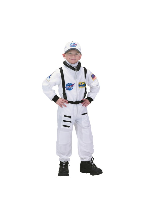 Jr. Astronaut Suit Fancy-Dress Costume for Boys with Official NASA Patches for Ages 3-6, Toddler Size 4T