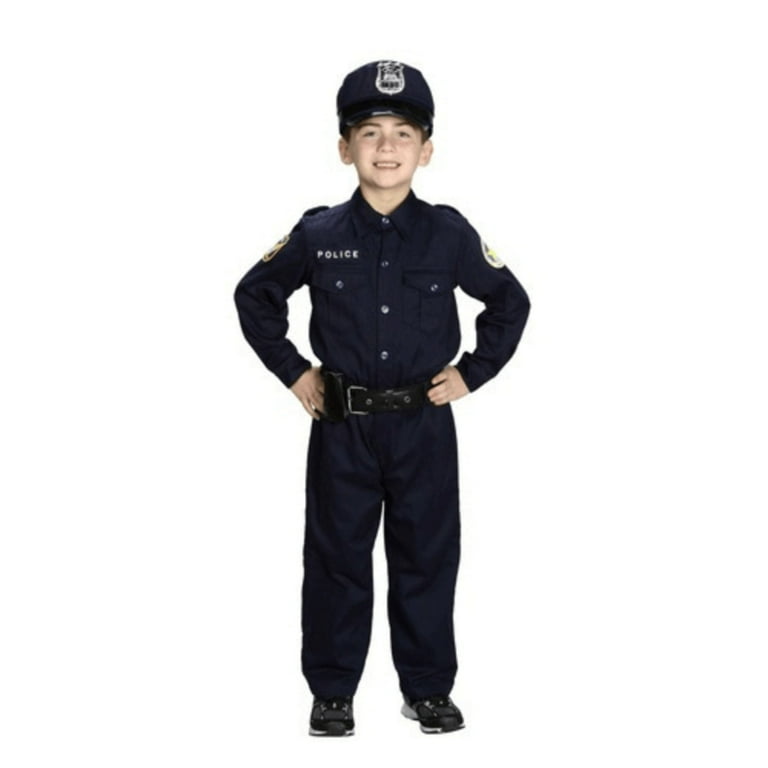 Aeromax Jr. Police Officer Suit Halloween Fancy Dress Costume with Cap including Belt for Child Little Boys M Walmart