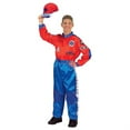 thumbnail image 1 of Adult Champion Racing Suit with Cap Halloween Costume in Red / Blue - Size: Large (5'8"-6'2"), 1 of 2