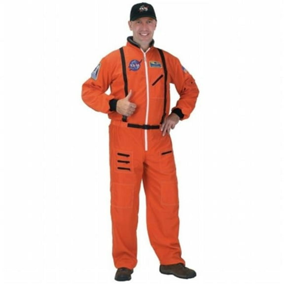 Aeromax  Orange Jr. Astronaut Suit with Embroidered Cap - Adult Large