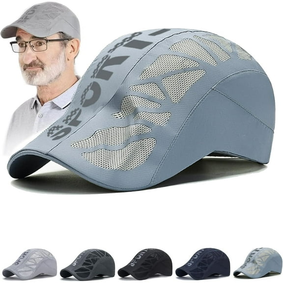 Aeromesh Sport Cap Breathable Mesh Baseball Hat, Adjustable Strap, Quick-Dry Running Tennis Golf Hat Lightweight Cap