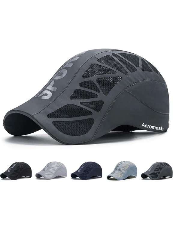 Sport Cap Breathable Mesh Baseball Hat, Low-Profile Fit, Adjustable Strap, Quick-Drying Fabric, Machine-Washable, Effective Sun Protection Outdoors