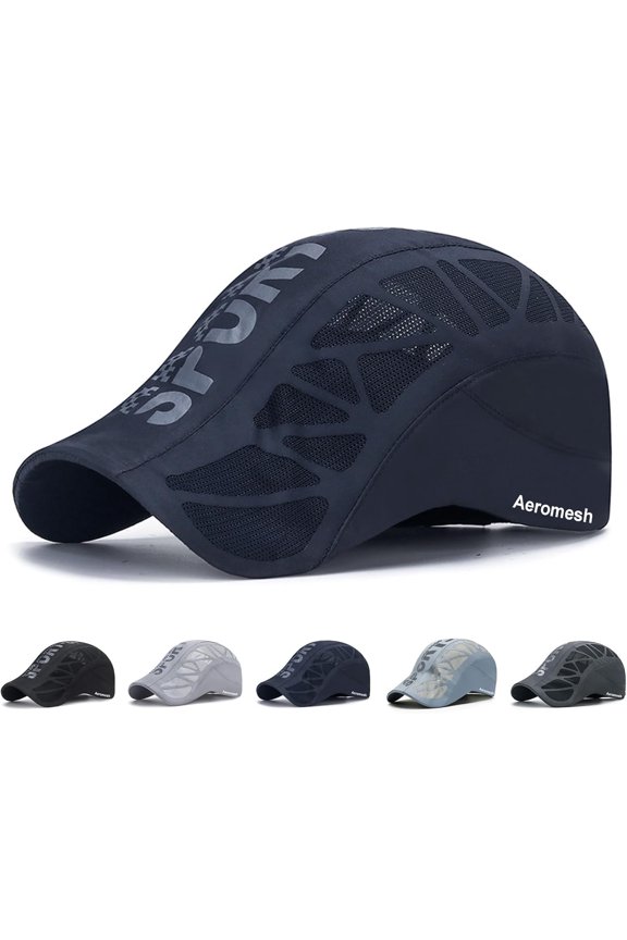 Sport Cap Breathable Mesh Baseball Hat, Low-Profile Fit, Adjustable Strap, Quick-Drying Fabric, Machine-Washable, Effective Sun Protection Outdoors