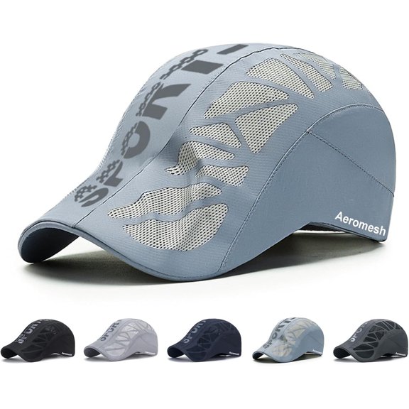 Sport Cap Breathable Mesh Baseball Hat, Low-Profile Fit, Adjustable Strap, Quick-Drying Fabric, Machine-Washable, Effective Sun Protection OutdoorsSport Cap Breathable Mesh Baseball Hat, Low-Profile
