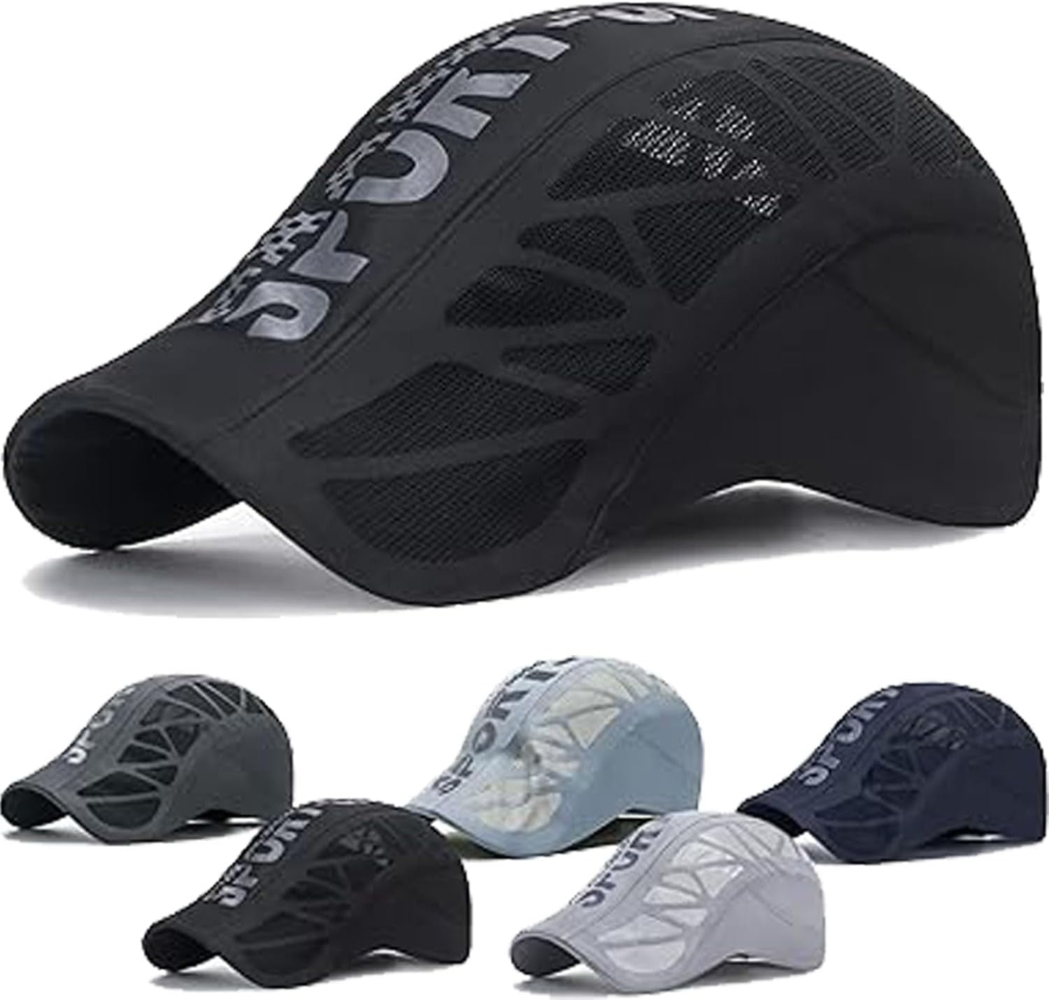Aeromesh Sport Cap - Breathable Mesh Running Hat, Stretch Fit, Quick-Dry, Unisex For Men & Women (Multiple Colors) - View #2
