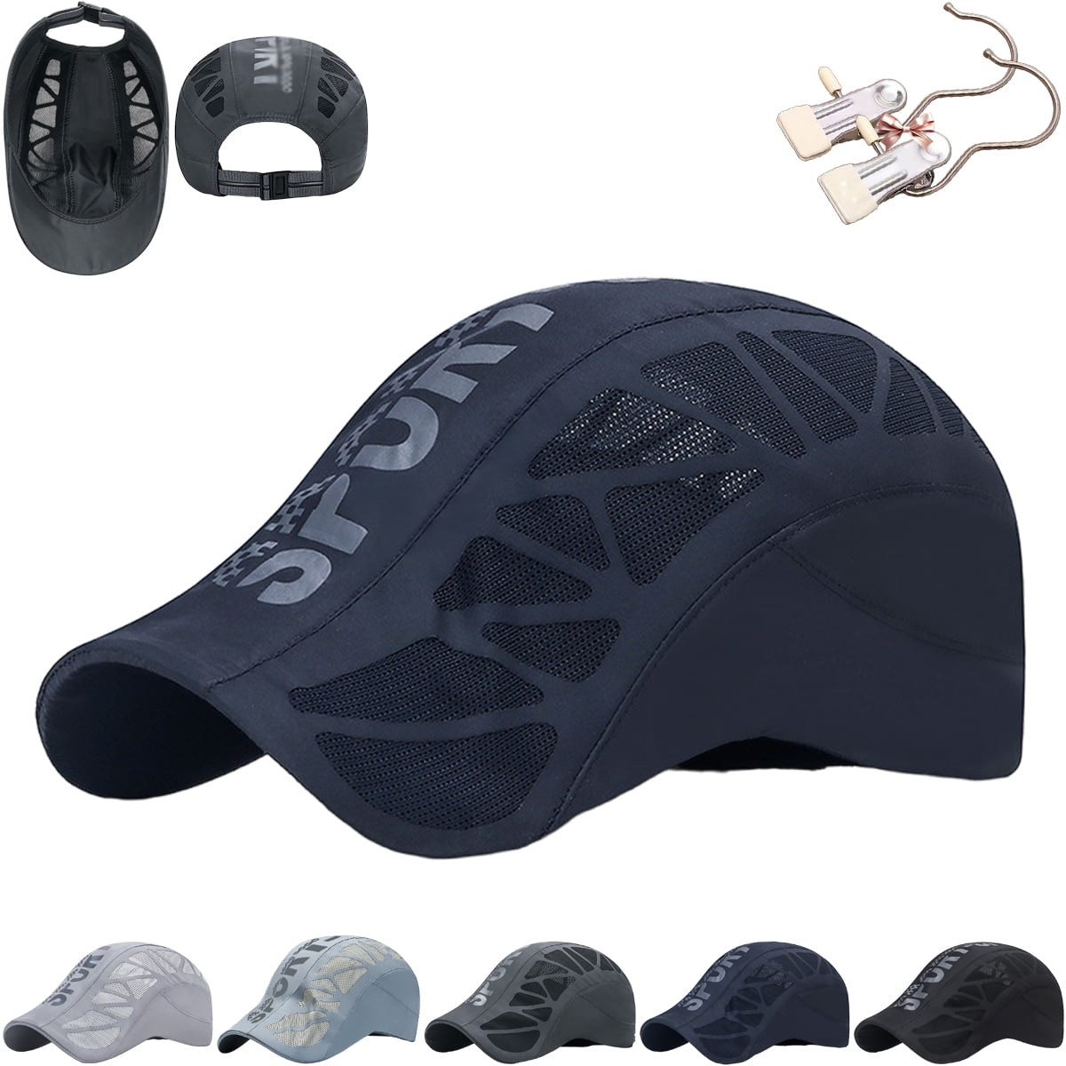 Aeromesh Sport Cap - Breathable Mesh Running Hat, Stretch Fit, Quick-Dry, Unisex For Men & Women (Multiple Colors) - View #3