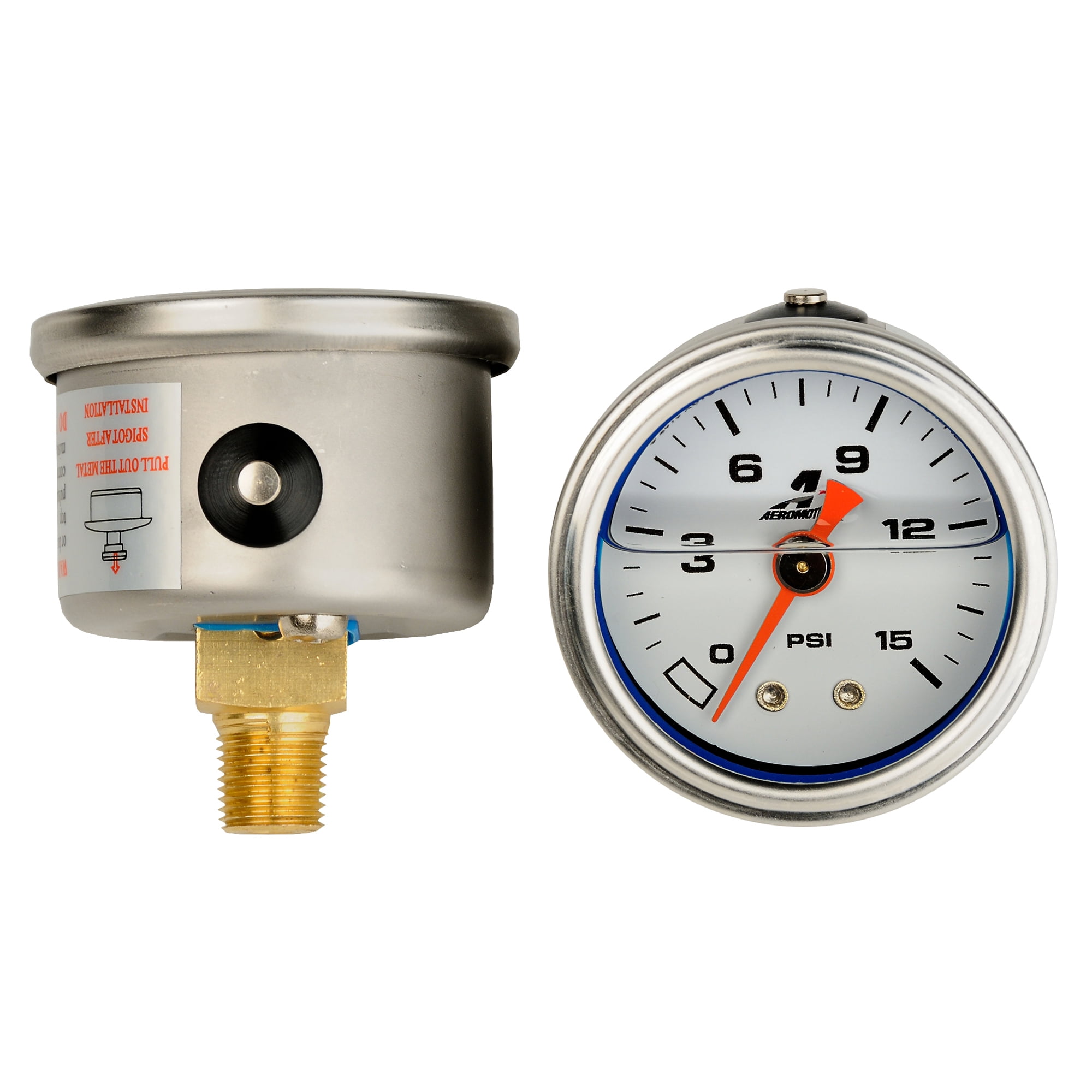 Auto Meter 4360 Ultra-Lite Electric Fuel Pressure Gauge - 2-1/16", 0-30 PSI, Silver Face, Digital Stepper Motor