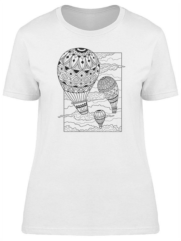 Aeronautic Balloon Sketch Tee Women's -Image by Shutterstock