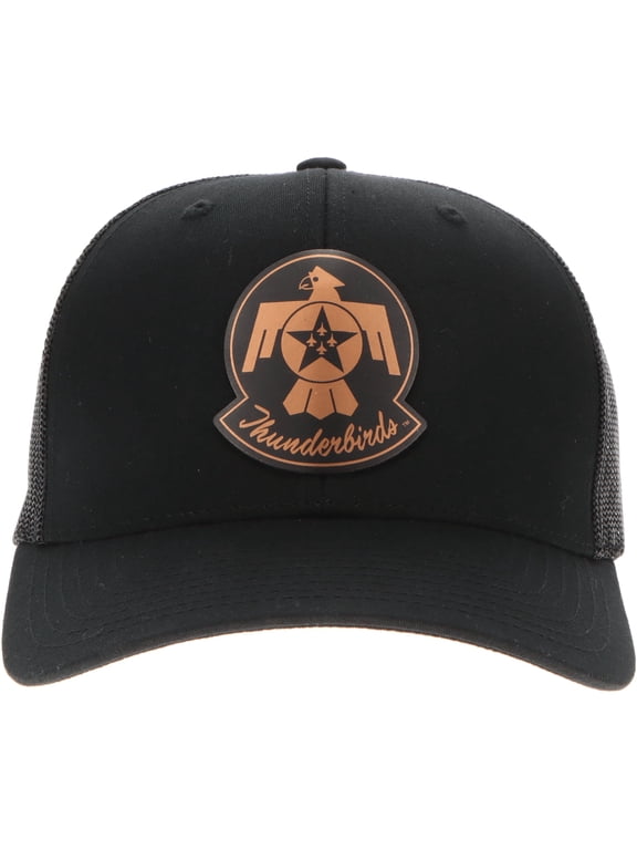 Air Force Thunderbirds Trucker Hat with Engraved Patch, Black