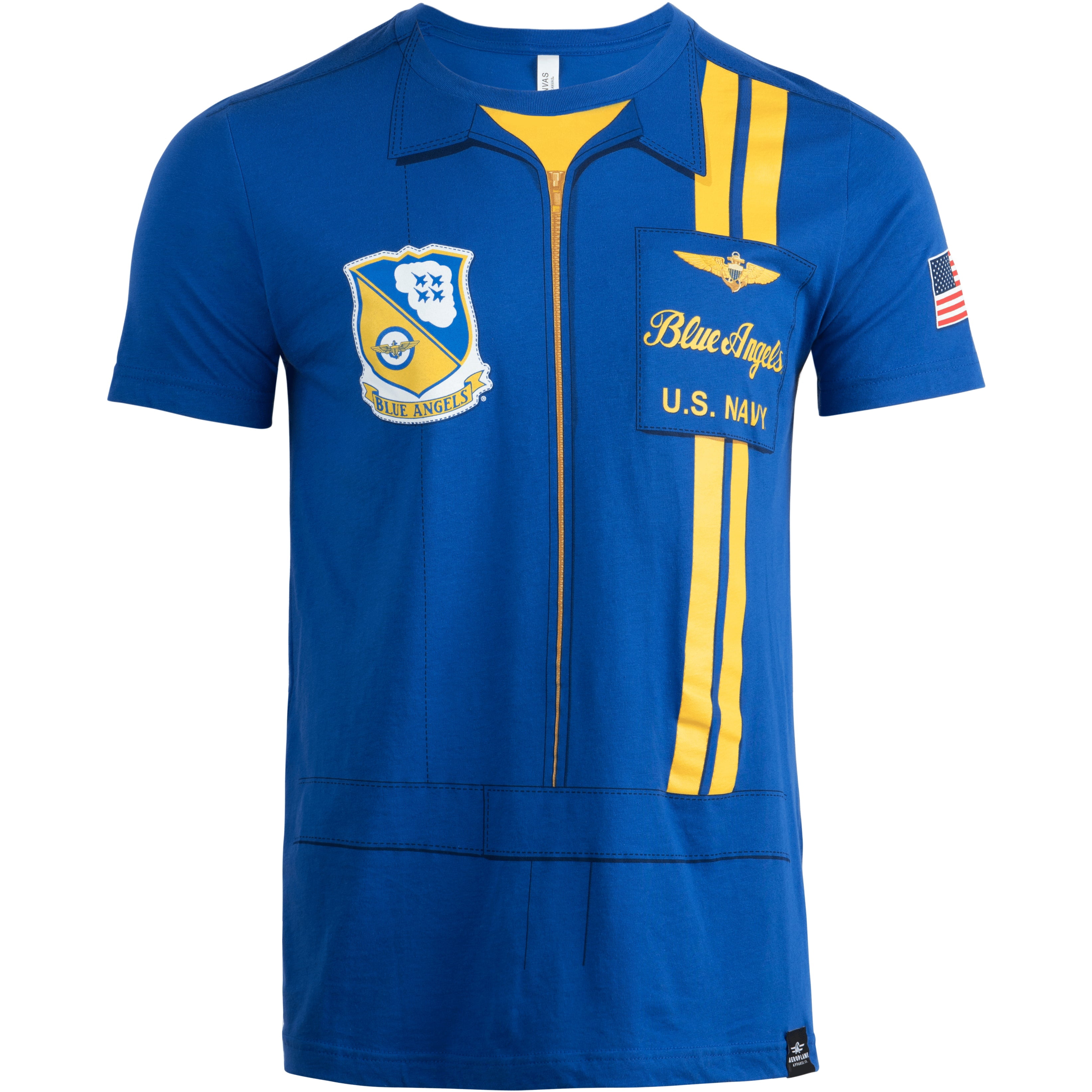 Aeroplane Apparel Company Unisex U.S. Navy Blue Angels Flight Suit T ...