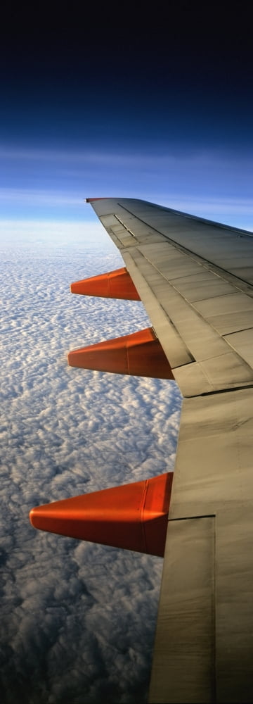 Aeroplane Wing Flying London To Glasgow Canvas Art - Richard Crawford Design Pics (13 x 36)