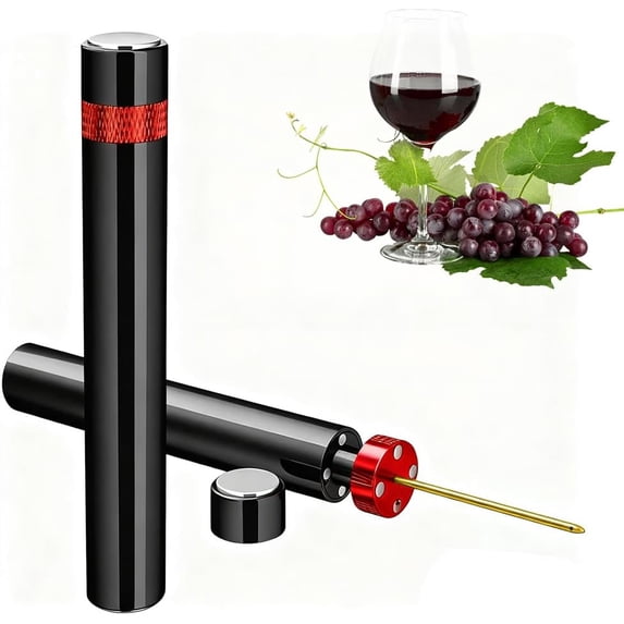 Aeropop Wine Opener, Portable Wine Opener Pocket Air Pressure Pump Wine Bottle Opener, Needle Type Bottle Opener for Travel Home Restaurant Party Red