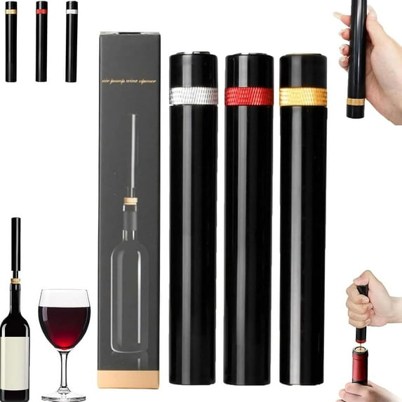 Aeropop Wine Opener, Portable Wine Opener Pocket Air Pressure Pump Wine Bottle Opener, Needle Type Bottle Opener for Travel Home Restaurant Party