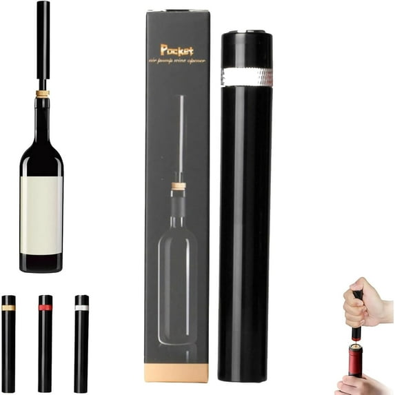 Aeropop Wine Opener, Portable Wine Opener Pocket Air Pressure Pump Wine Bottle Opener, Needle Type Bottle Opener for Travel Home Restaurant Party