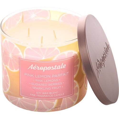 Pink Lemon Parfait Soy Wax Blend Scented Candle with Glass Container