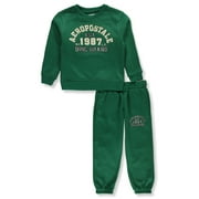 AEROPOSTALE Boys' 2-Piece Varsity Joggers Set Outfit Color: green Size: 2t