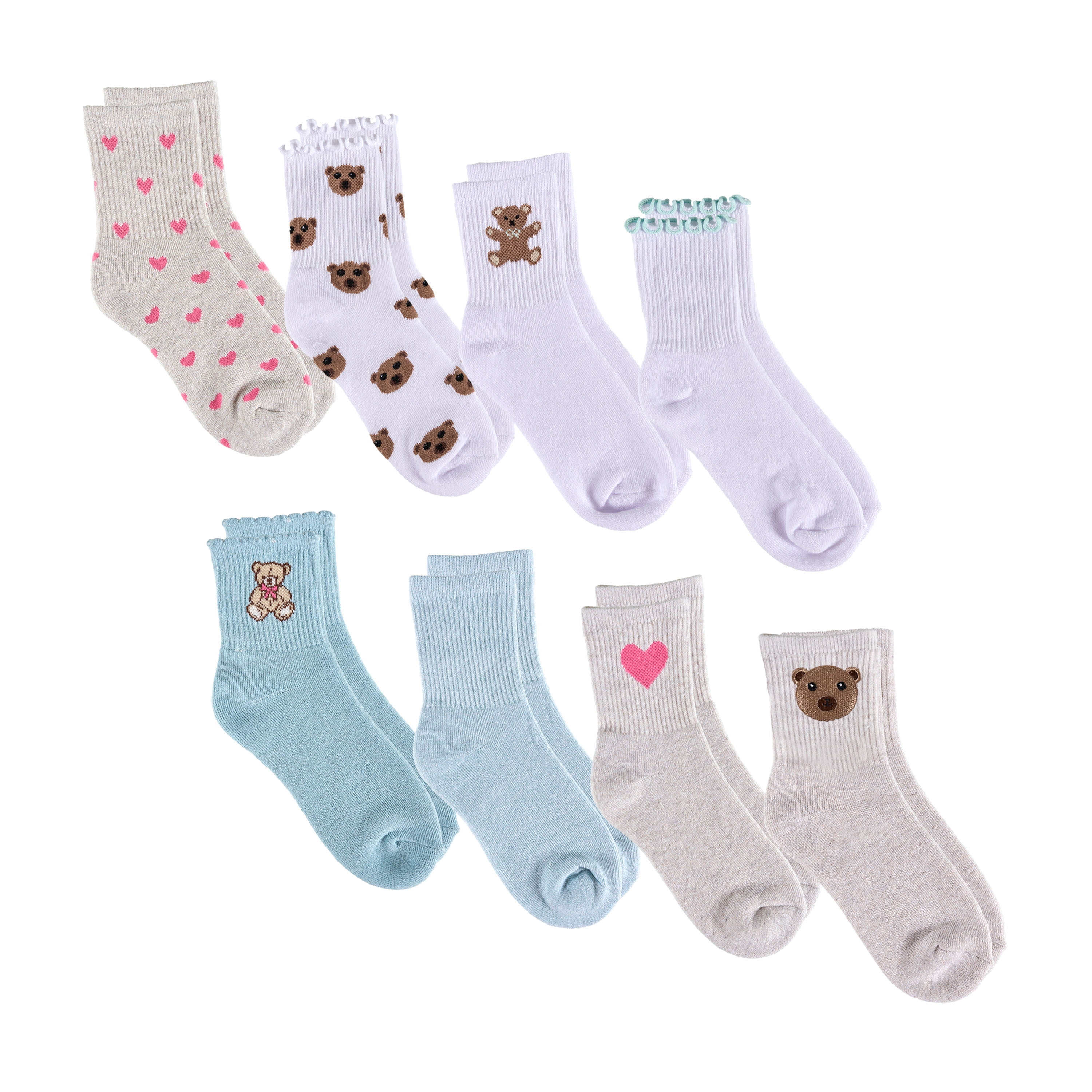Aeropostale Girls Full Cushion High Quarter Kids Socks (8-pack) – Bear Lettuce