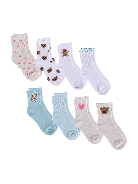 Aeropostale Girls Full Cushion High Quarter Kids Socks (8-pack) – Bear Lettuce