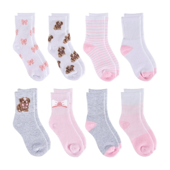Aeropostale Girls Full Cushion High Quarter Sock (8-pack) – Dog Lettuce