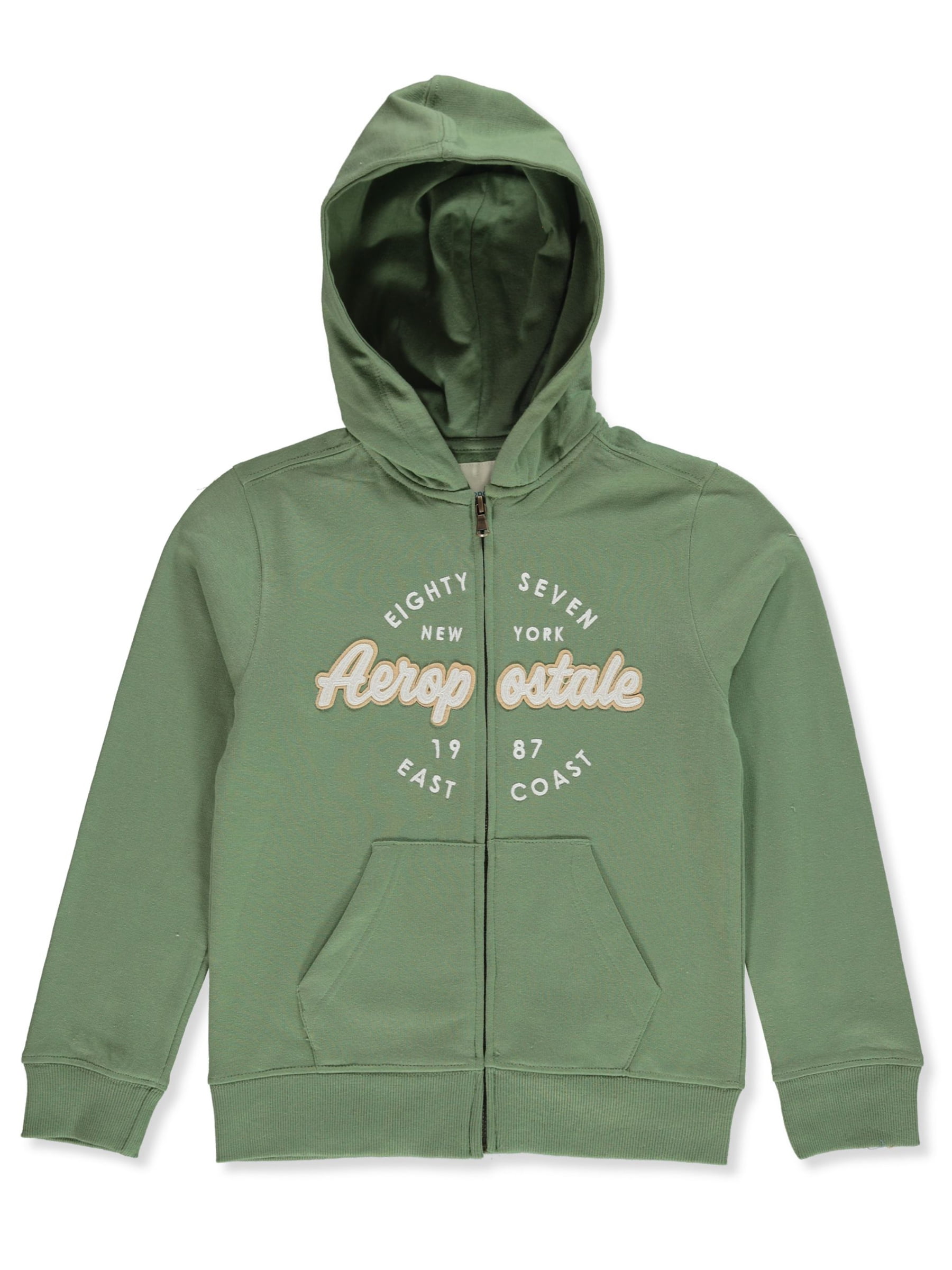 Aeropostale Girls Varsity Zipper Hoodie green 7 8 Big Girls