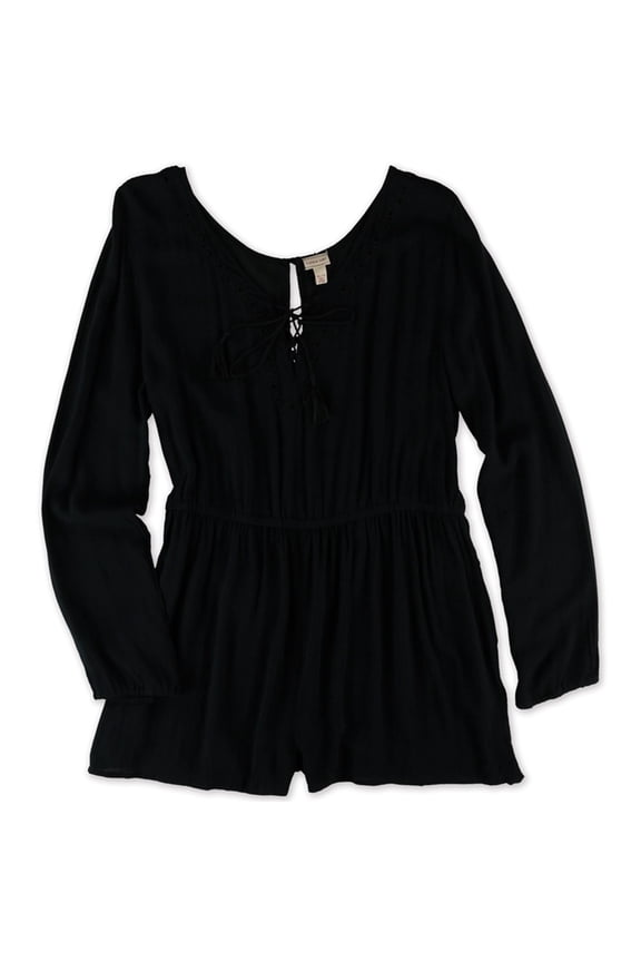 Aeropostale Juniors Diamond Ls Romper Jumpsuit