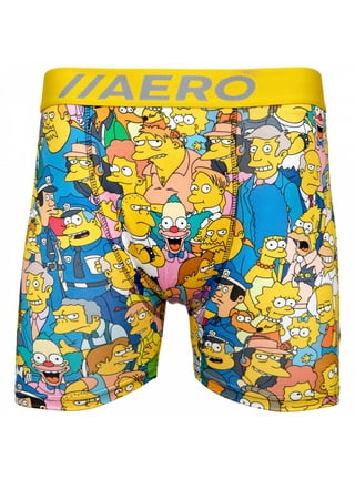 The Simpsons All Springfield Characters Swag Boxer Briefs-Large (36-38)