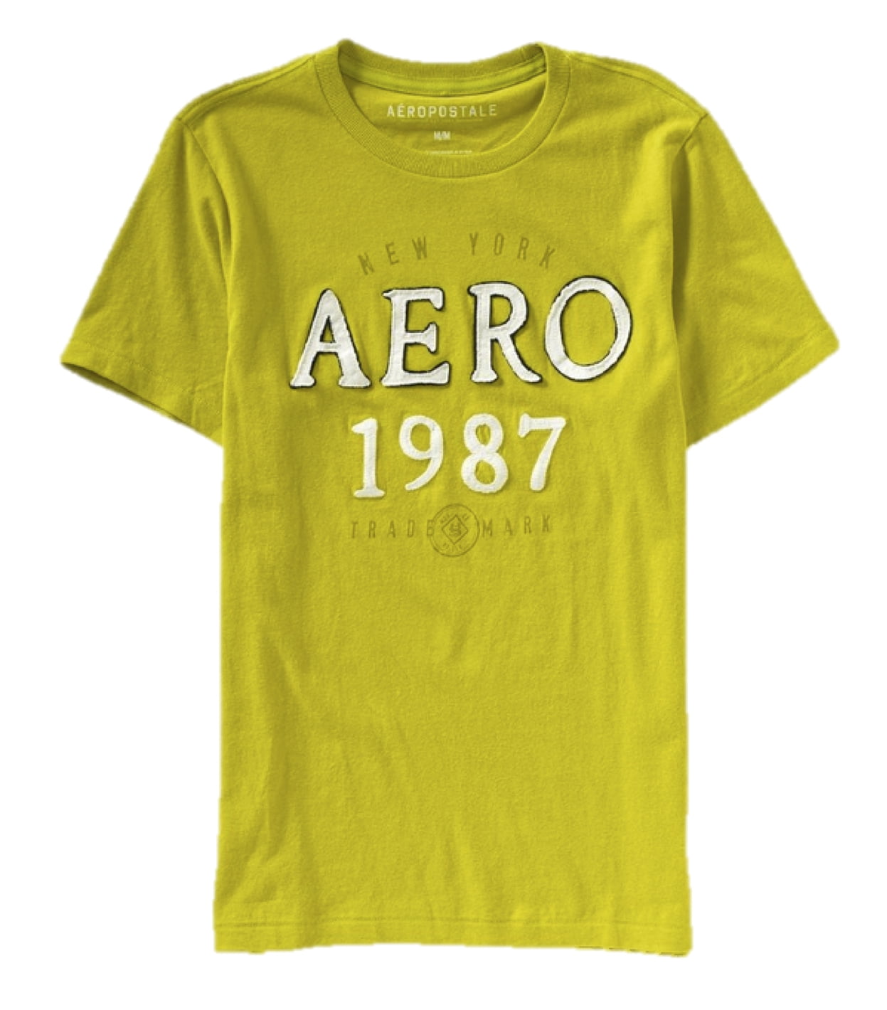 T-Shirt Aéropostale Vintage 1987 - Taille M, Couleur Or, Coton - Occasion Très Bon état (quelques Taches)