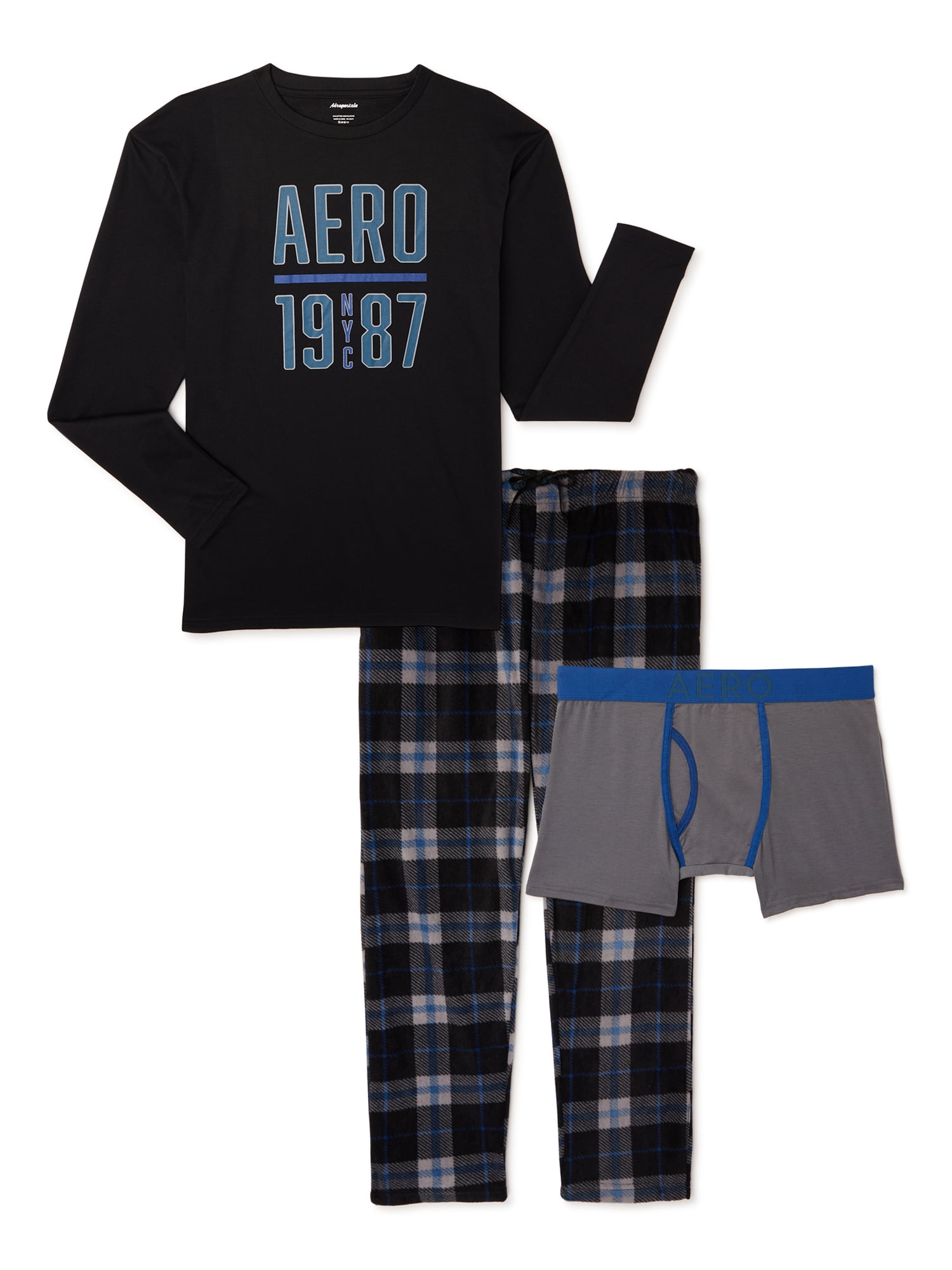 Buy Aeropostale Aero Plaid Woven Boxer In Blue