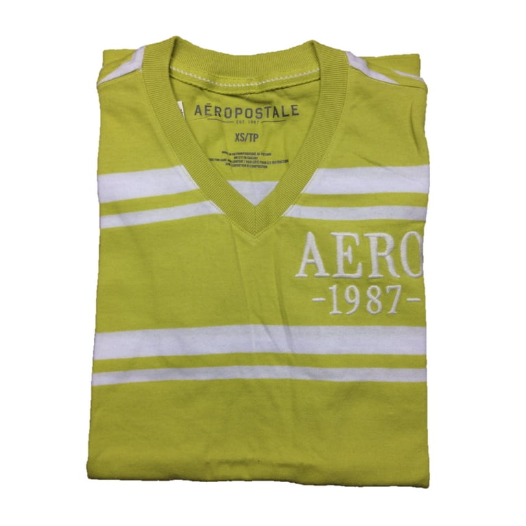 Buy AEROPOSTALE Men Light Green Crew Neck Appliqued Logo T-Shirt