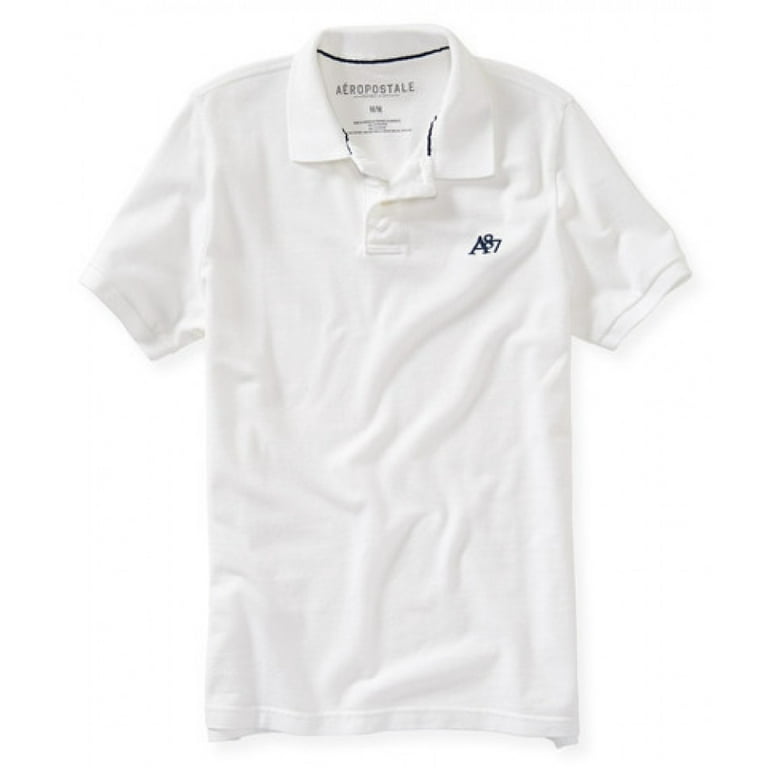 Aeropostale white polo clearance shirt