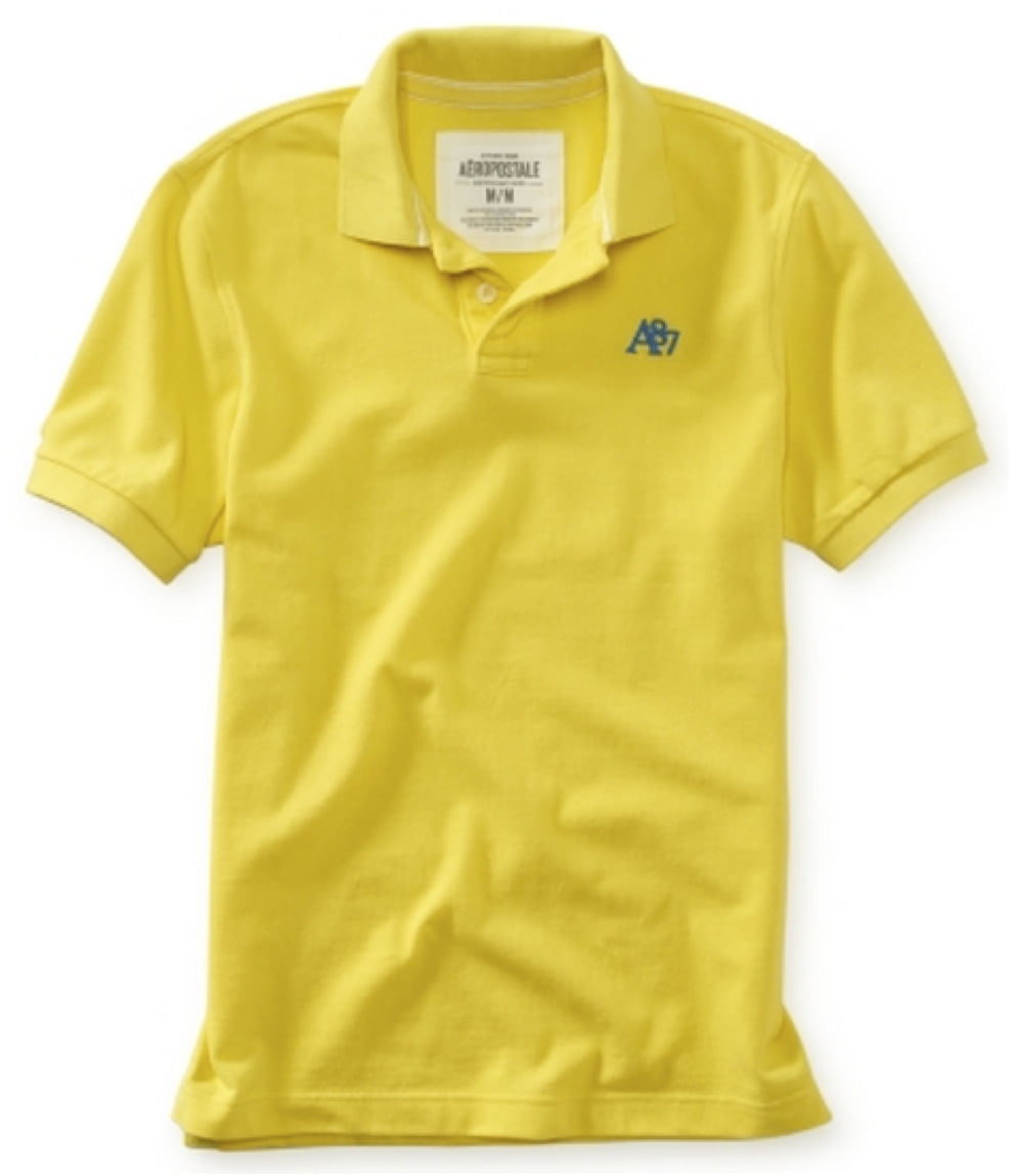 aeropostale men's solid uniform logo polo shirt x-large navy 404