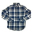 thumbnail image 1 of Aeropostale Mens Flannel Long Sleeve Shirt Small Blue Black 9734, 1 of 1