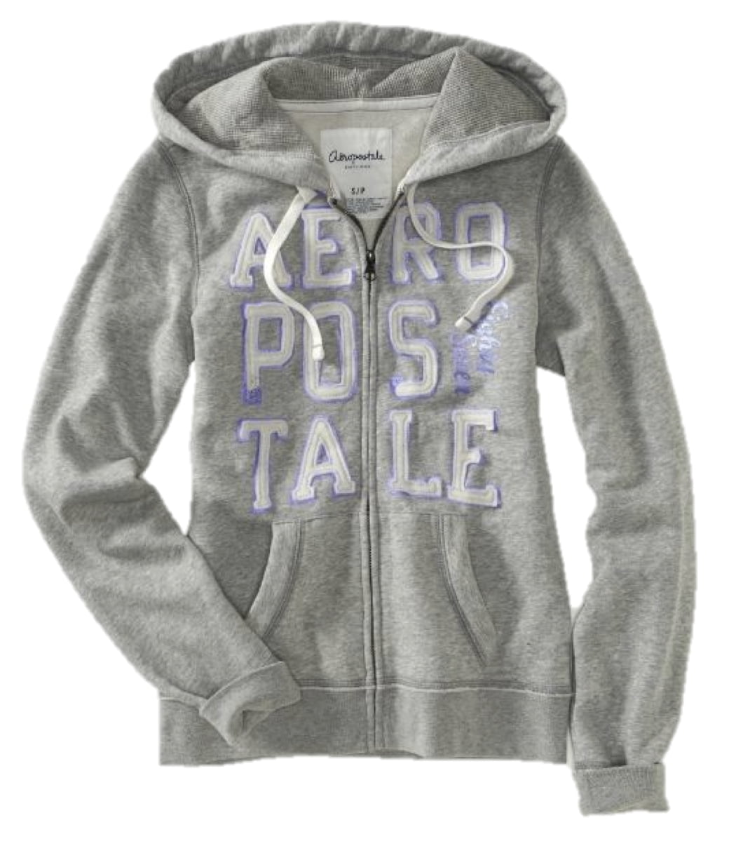 Aeropostale Women s Full Zip Hoodie Stacked Logo