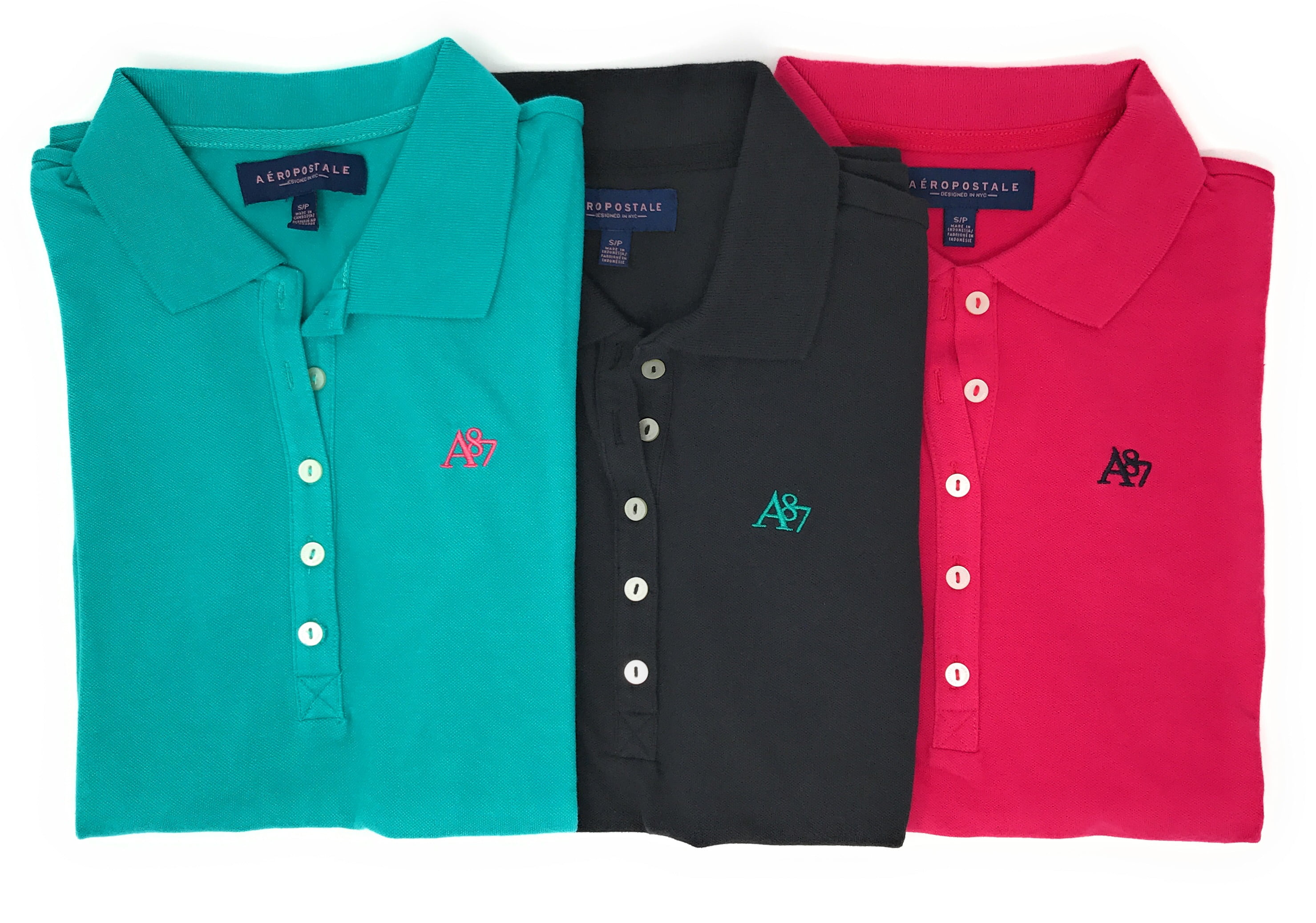 Aeropostale Women s Polo Shirt Set of 3