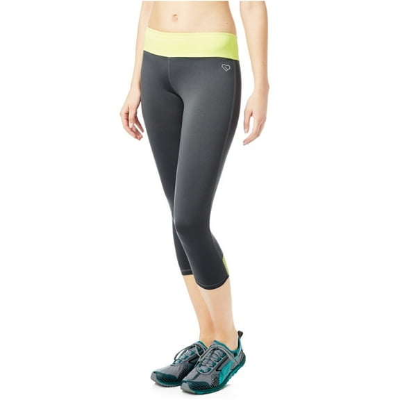 Aeropostale Womens Active Crop Athletic Track Pants, Yellow, Juniors, Medium
