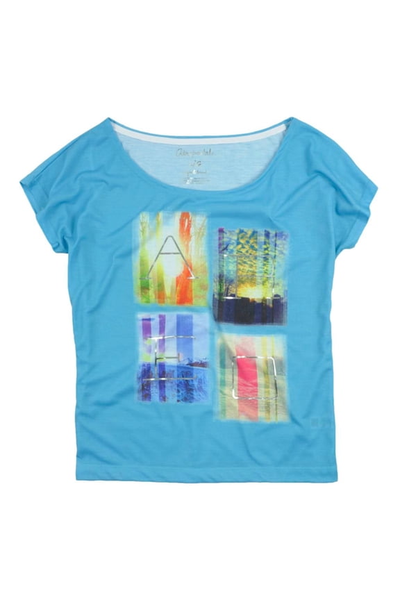 Aeropostale Womens Aero Fashion Pullover Blouse, Blue, Juniors, Small