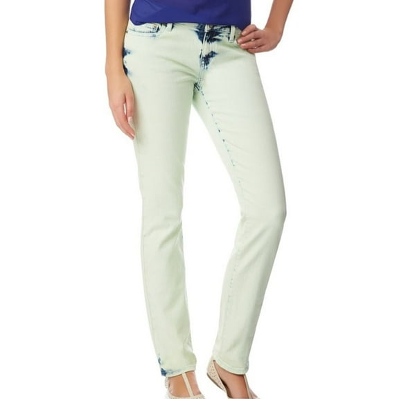 Aeropostale Womens Bayla Dyed Skinny Fit Jeans, Green, 0 Regular