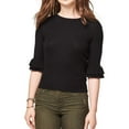 thumbnail image 1 of Aeropostale Womens Bell Sleeve Pullover Sweater, Black, Medium, 1 of 1