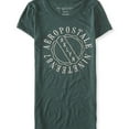 thumbnail image 1 of Aeropostale Womens Bklyn Nineteen 87 Embellished T-Shirt, Green, Juniors, X-Small, 1 of 2