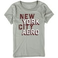 thumbnail image 1 of Aeropostale Womens Block New York City Graphic T-Shirt, Grey, Juniors, X-Small, 1 of 1